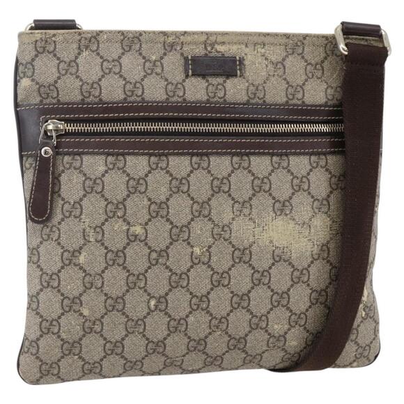 GUCCI Handbags - GUCCI GG Supreme Shoulder Bag PVC Beige Gold 295257 Auth bs29716